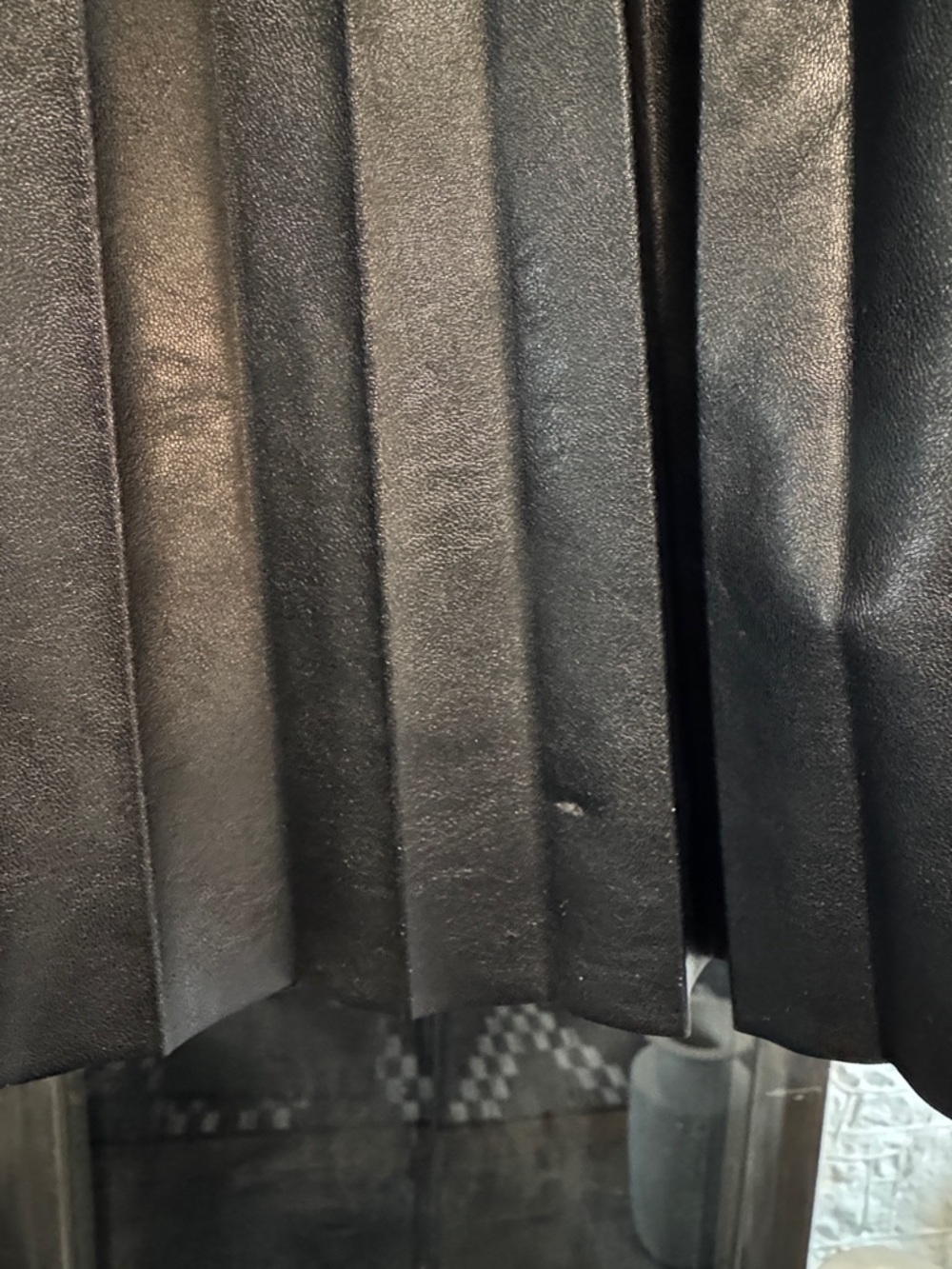 J. Crew Black Faux-Leather Pleated Skirt - Picture 5 of 10